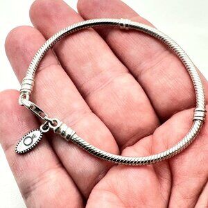 Pandora Moments Sterling Silver Charm Bracelet 7 Inch Ready to Add Charms
